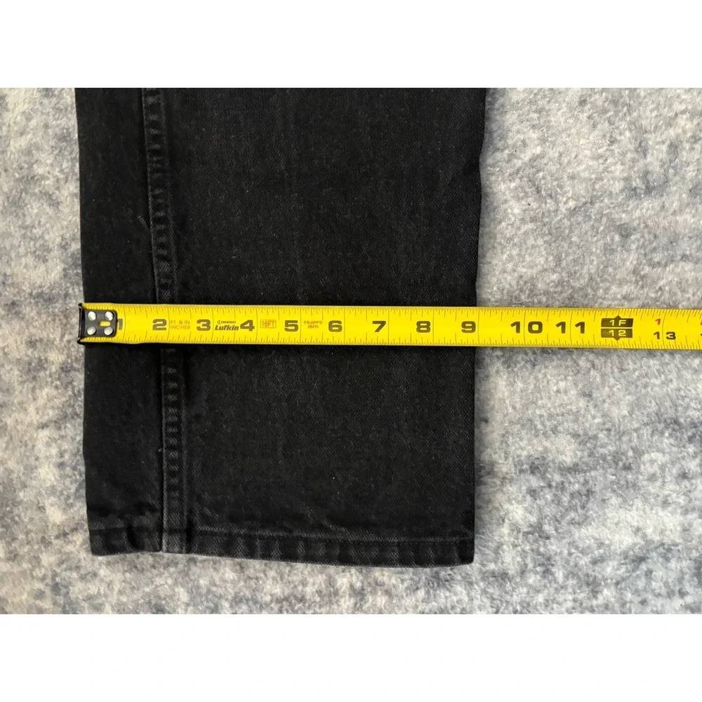 Vintage Wrangler Jeans Black 42x32 Denim 13MWZ Cowboy Cut Rodeo‎ Leather Patch